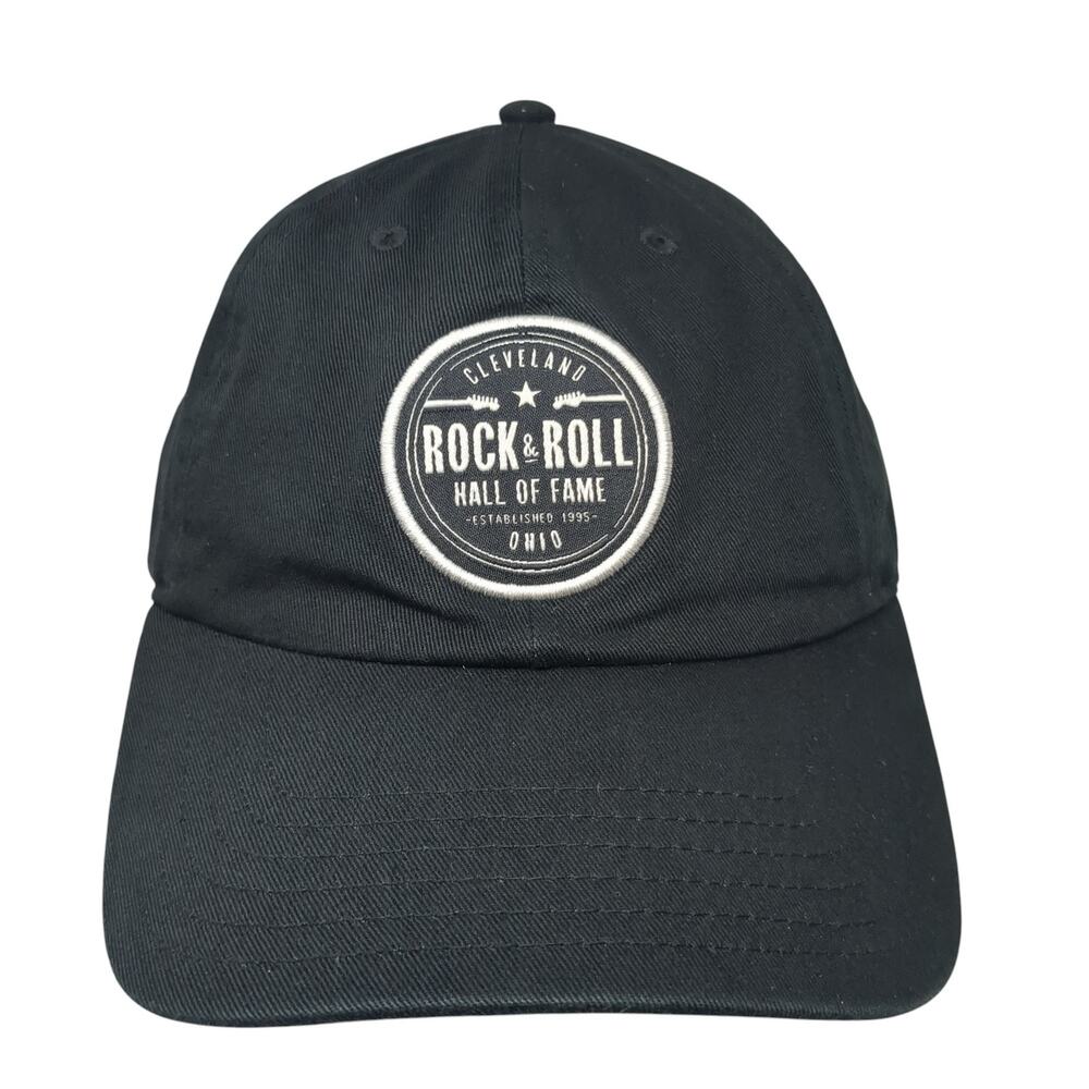 Rock & Roll Hall Of Fame Ohio Baseball Cap Black One Size Adjustable Sportiqe